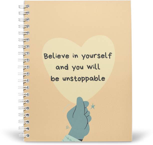 PurpleBees BELIEVE IN YOURSELF Quotes Diary A5 | Motivational Diary A5 Diary Unruled 160 Pages