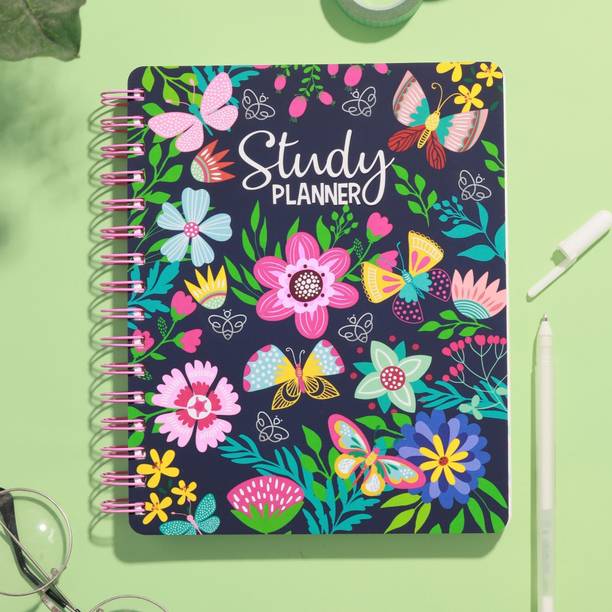 Doodle Blossom Tales Study Planner with Sticker Sheets B5 Planner Ruled 240 Pages