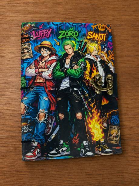 Sithox Villa Anime Pirate Trio Journal UV Printed Cardbored Diary Notebook Journal B6 Journal Unruled 160 Pages