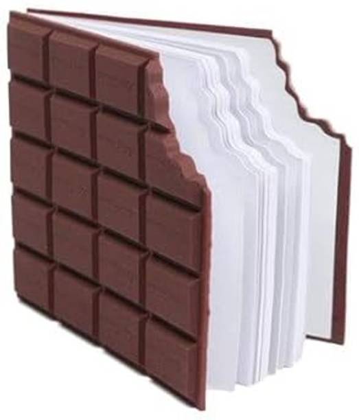 Eclet 1pc Chocolate shape diary, cented Chocolate shape, Choclate fregrance Pocket-size Diary Memo Pad Half Eaten Notebook Day Planner Blank Pages (Brown) School 75 Pages