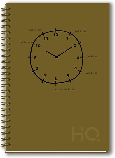 NAVNEET HQ Case Bound Note Book U.V Wiro Corporate Edge Book A5 Notebook Single Line 192 Pages
