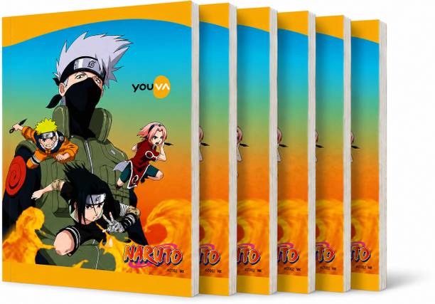 Youva Naruto Jumbo Note book A5 Notebook Single Rule 172 Pages