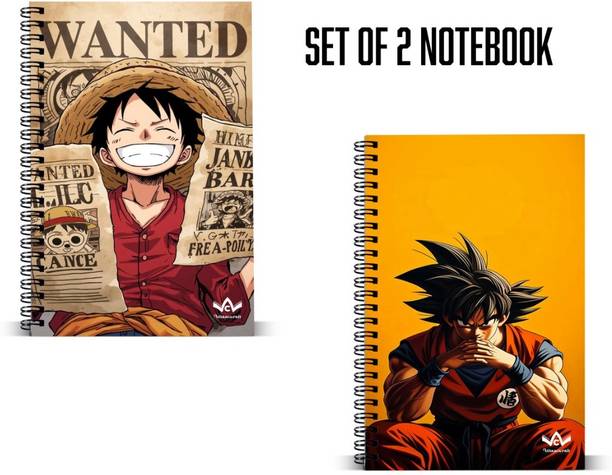 athaavicraft Anime Character Spiral Notebook Set of 2 A5 Notebook unruled 160 Pages