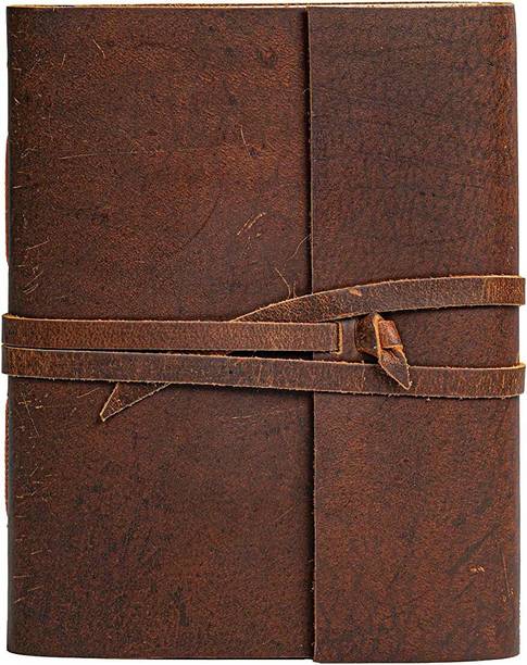 Dev HC Leather Handmade Diary with Unlined Pages For Office and Personal Use A5 Diary Plain 100 Pages