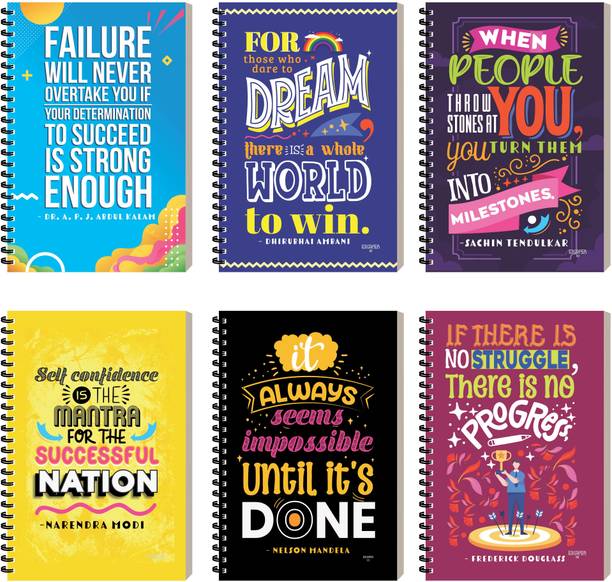 ESCAPER Motivational Diaries A5 Diary Ruled 160 Pages