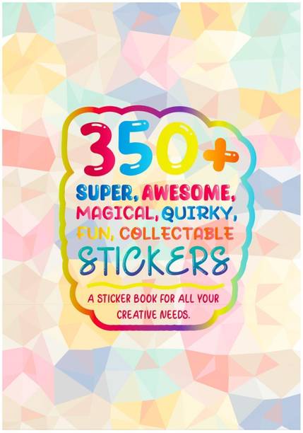 Doodle 350+ Fun, Quirky and Colourful Self Adhesive Stickers Booklet Regular Notebook Perfect for Journal, Scrapbook Projects and Decor 10 Pages