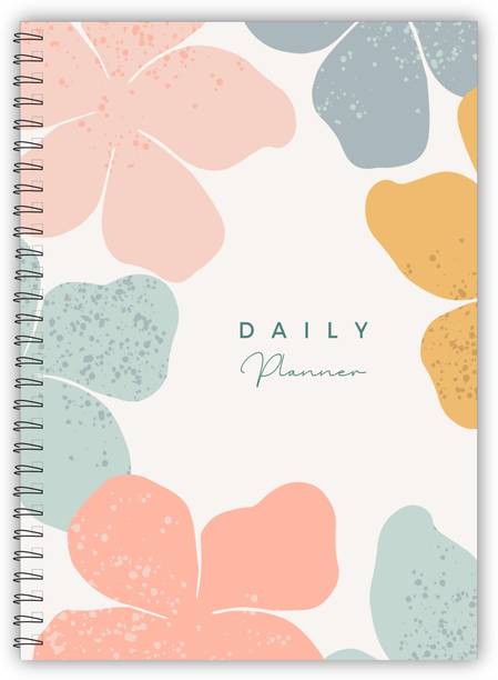 TimeWise Daily Planner Pastel Schedule your Day Journal A5 Planner Unruled 140 Pages