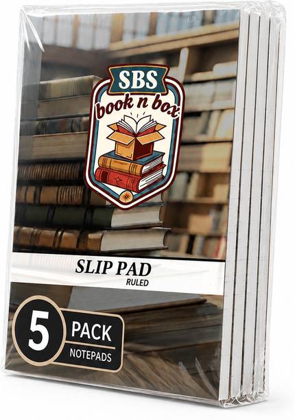 sbs book n box Slip Pads A6 Note Pad Ruled 120 Pages
