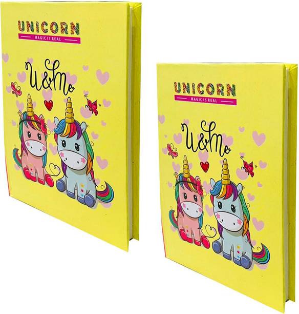 Neel 2Pcs Diary for Kids A6 Dairy 160 Ruled Pages Notebook for Kids Pocket Diary A6 Notebook Hardbound Small Return Gift Set for Kids Ruled Personal Diary for Girls 160 Pages