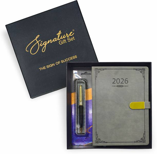 Jordan 2026 Diary + Cello Signature Moonlit Ball Pen A5 Diary Ruled 336 Pages