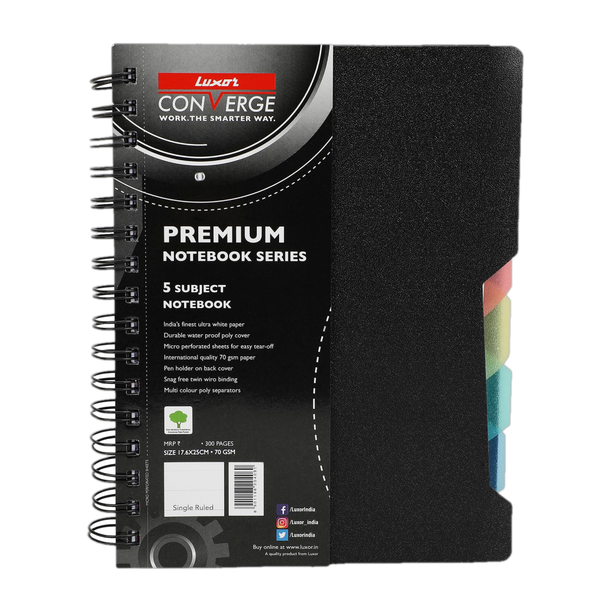 LUXOR Single Ruled A5-300 A5 Notebook Single Ruled 300 Pages