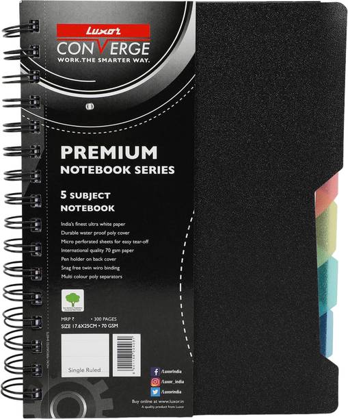 LUXOR Single Ruled A5-300 A5 Notebook Single Ruled 300 Pages