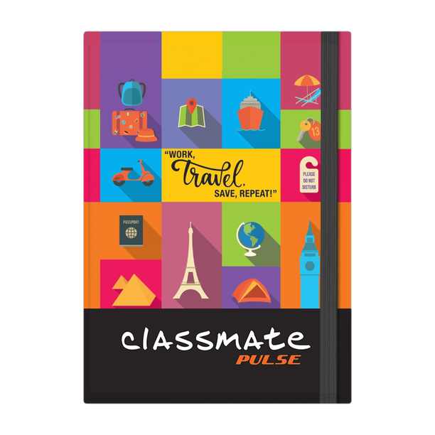 Classmate Pulse Flexi Planner Hard Cover 80 GSM: A5 Journal Unruled 176 Pages