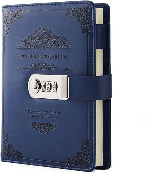 CRAZYABBS Diary With Lock Destination Success, Magnetic My To Do, Printed Blue A5 Diary Ruled 200 Pages