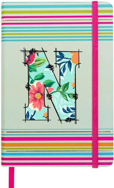 Doodle Stripes Theme Premium Hard Bound B6 Notebook Diary Ruled 192 Pages