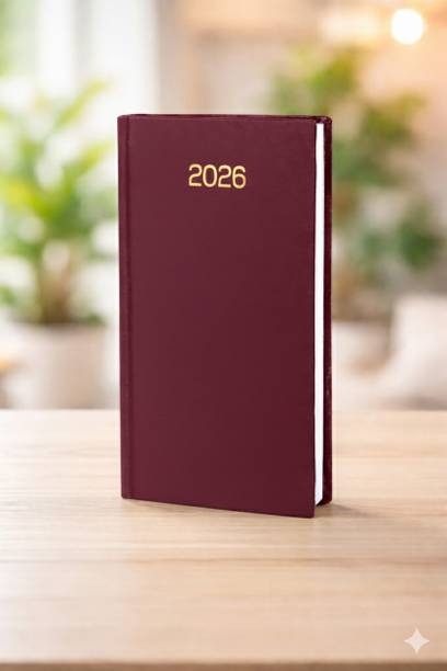 CuckooDiaries 2026 Personal Diary 3 Dates per Page Horizontal Layout with Ribbon Bookmark Pocket-size Diary Singal Rule 128 Pages