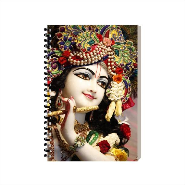 ESCAPER Krishna Devotional Diary, Spiral Notebook For Office, Personal Use & Gifts A5 Diary Ruled 160 Pages
