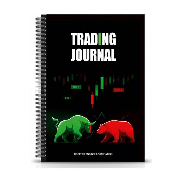 DropoutEngineer Trading Journal Diary and Stock Market Trading Diary Notebook Trading book A5 Journal Track Entry, Stop Loss, Profit & Loss, Notes 137 Pages