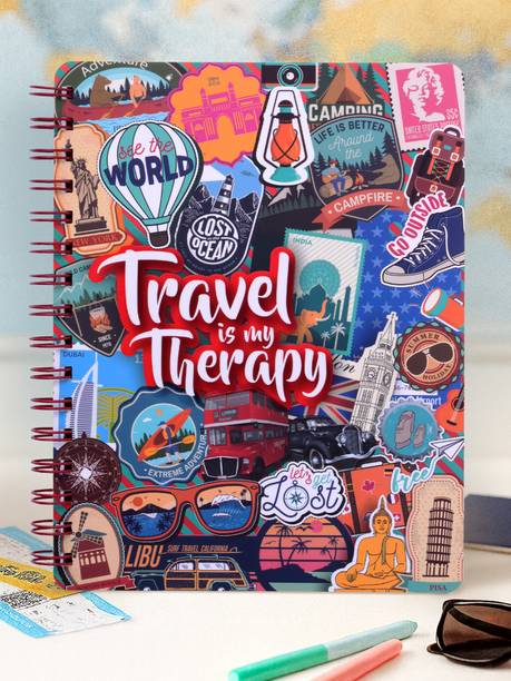 Doodle Travel Tales Wiro Bound Notebook B5 Diary Ruled 160 Pages