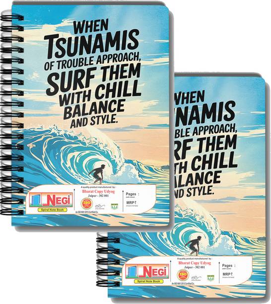 Negi Spiral NoteBook A4 Notebook Single Line Ruled 200 Pages