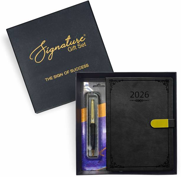 Jordan 2026 Diary + Cello Signature Moonlit Ball Pen A5 Diary Ruled 336 Pages