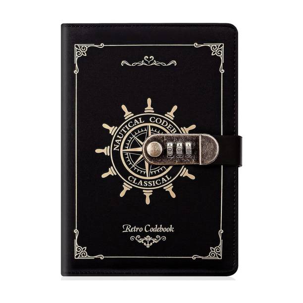 Niralasa Lock Diary Vintage Journal with Lock for Women Leather Diary with Lock Regular Diary Ruled 200 Pages