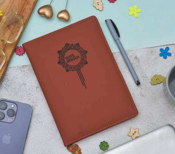 SPM Classic Premium Leather Travel Journal Diary for Gifting Purpose A5 Diary Ruled 200 Pages