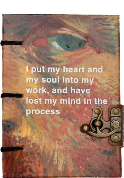 The Vintage Journal I Put My Heart Print Diary With 100% Recycled Handmade Paper Regular Diary Un-Ruled 144 Pages