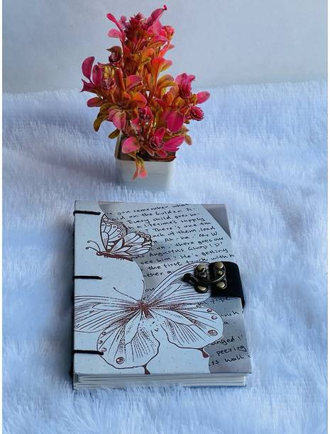 Gul International Butterfly Sketch Printed cardboard notebook journal dairy B6 Notebook Unruled 160 Pages