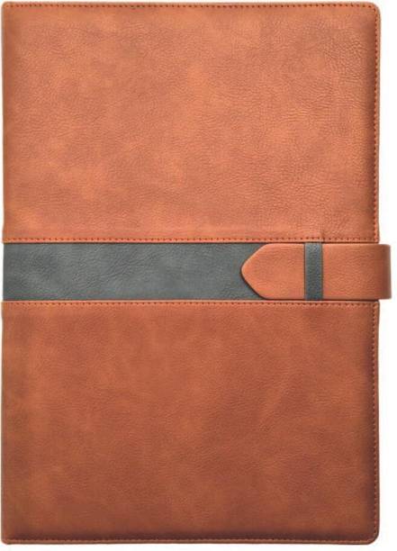 ANUPAM Posh A5 Ruled Journal Notebook 80Gsm Lined Notebook Leather Textured PU Cover A5 Diary Sliding Loop Closure with Pen Loop for Notes Taking & Writing in School & Office 192 Pages