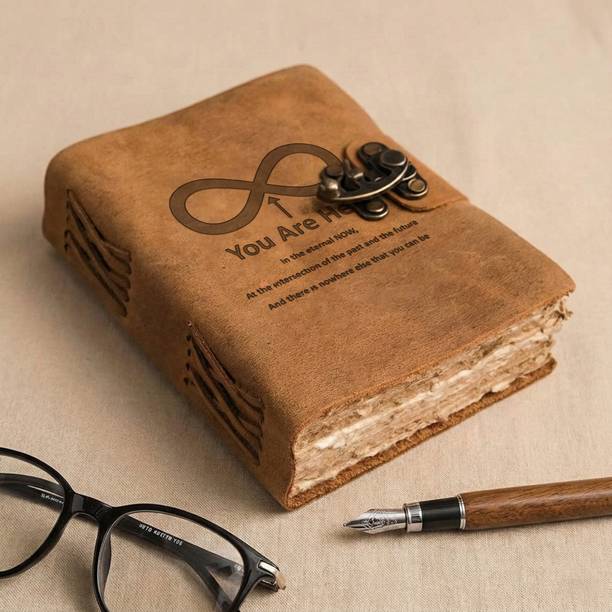 DI-KRAFT Vintage leather engraving journal 5*7 inches 160 pages d-008 A5 Diary UNRULED 160 Pages