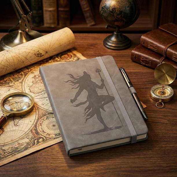 MAKENSTYLECOLLECTION Hard Cover Diary Notebook with Elastic Lock PU Leather A5 Diary Ruled 200 Pages A5 Diary RULED 100 Pages