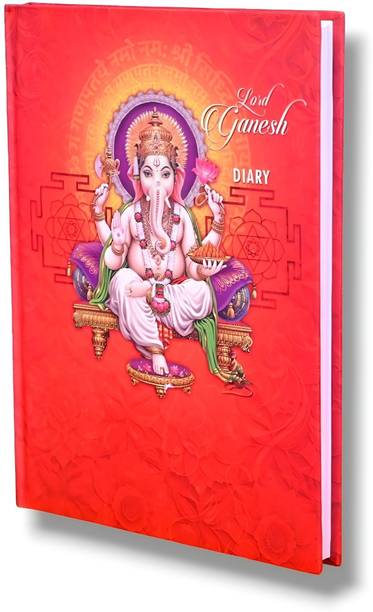 milistore 2026 Ganesh Printed Executive Hard bound (Sunday Half format) B5 Diary Ruled 365 Pages