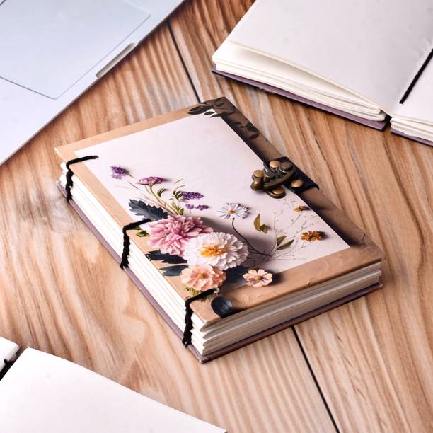 RS KRAFTS Handmade Printed Diary A5 Diary Plain 200 Pages