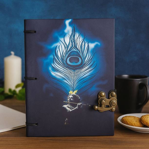 Design Dimension Handmade Cardboard Printed Diary, With Lock, Perfect for Writing and Sketching B5 Diary Unruled 200 Pages