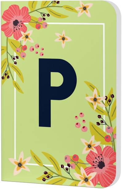 AccuPrints Initial P Premium Soft Bound Notebook A5 Diary Ruled 200 Pages