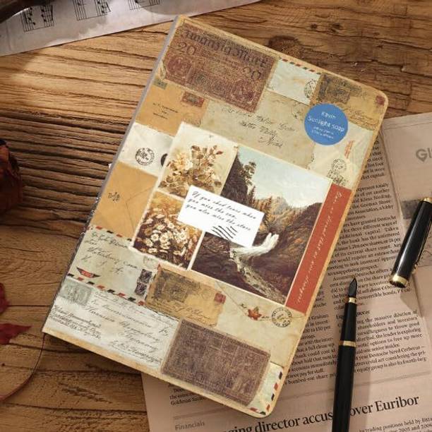 Villy Vintage Dreams Timeless Vintage Hardcover Notebook | A5 Size (142×212mm) A5 Journal Ruled 188 Pages