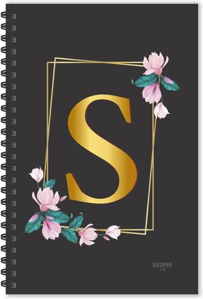 ESCAPER S letter diary (Ruled - A5), S initial Diary, S alphabet Notebook A5 Diary Ruled 160 Pages