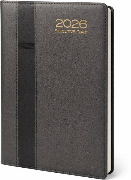 NERANGAM Dairy For Corporate Gifting With Pen Holder 2026 and Task Planner A5 Diary Ruled 365 Pages