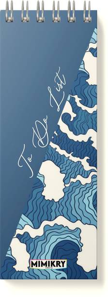 Mimikry To Do List 120 gsm Hard Cover | 3.25 x 9 inches | Regular Desk Planner Ruled 100 Pages