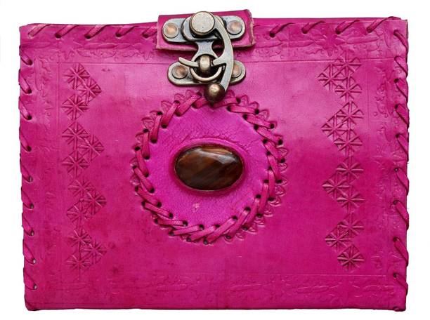 Anshika International genuine leather handmade notebook diary A6 Notebook unruled 100 Pages