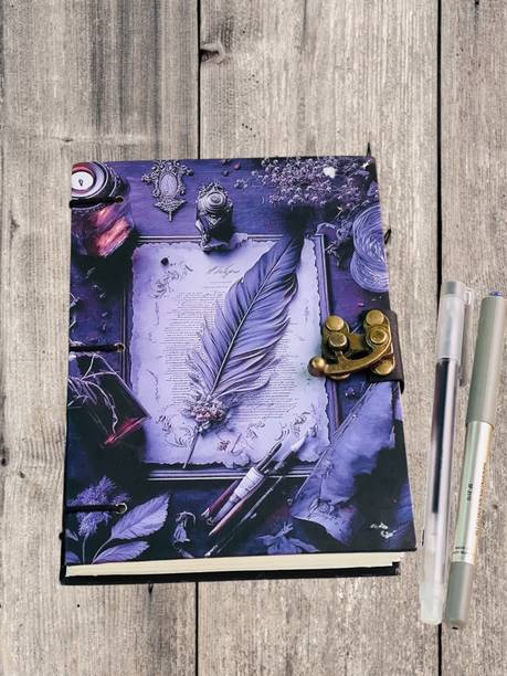 Anshu Beautifully designed diary Notebook With Lock Clasp For Gift 5*7 A5 Diary Unruled 200 Pages