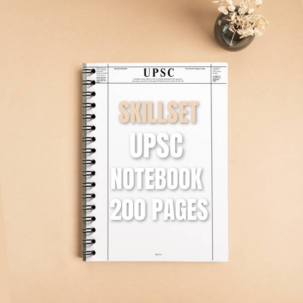 SKILLSET Upsc Answer Writing Copy Combo- Upsc Answer Writing Booklet-Notebook Regular Notebook Unruled 200 Pages