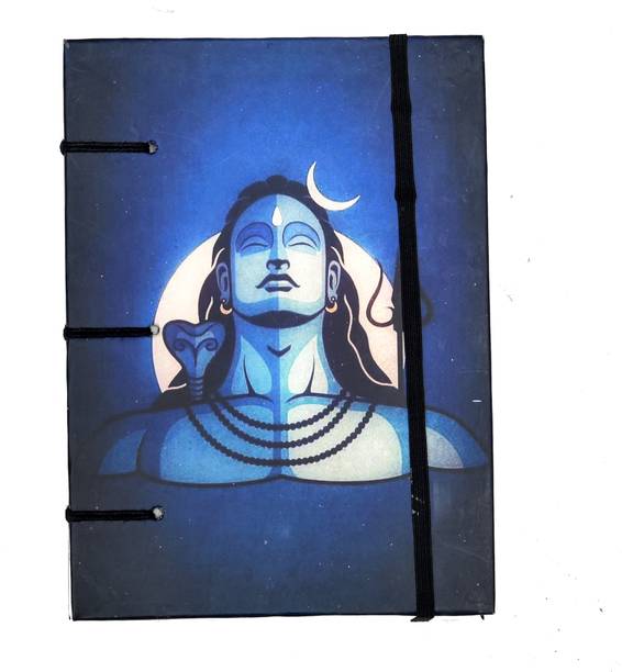 CRAFT CLUB HAndcrafted Shiva Print Recycle Paper Diary A5 Diary unrulled 200 Pages