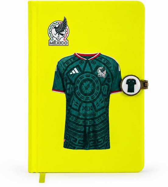 right Football Diary with Magnetic Lock A5 Notebook Unruled 200 Pages