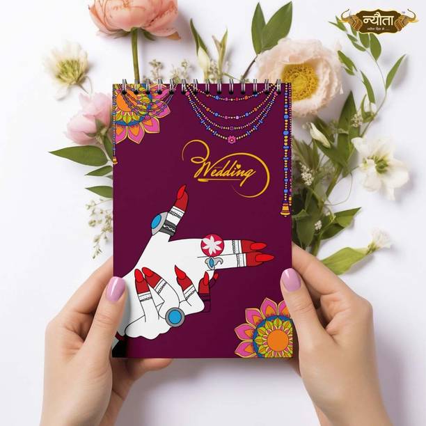 Nyouta Wedding Notepad A5 Note Pad Single Ruled. 50 Pages