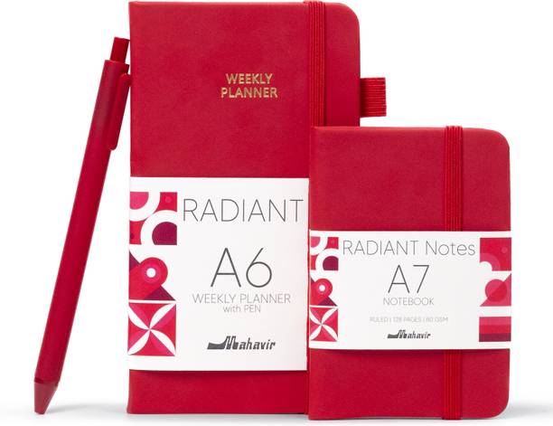 MAHAVIR Radiant A6 + A7 Combo A6 Notebook Ruled 128 Pages