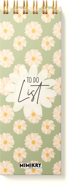 Mimikry To Do List 120 gsm Hard Cover | 3.25 x 9 inches | Regular Desk Planner Ruled 100 Pages