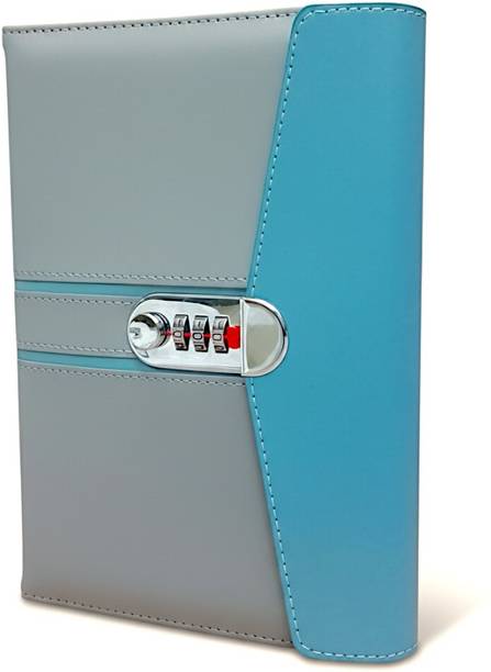 TECHNOCHITRA Premium Leatherette Number Lock Diary | Office & Personal Journal with Password A5 Diary Single 200 Pages