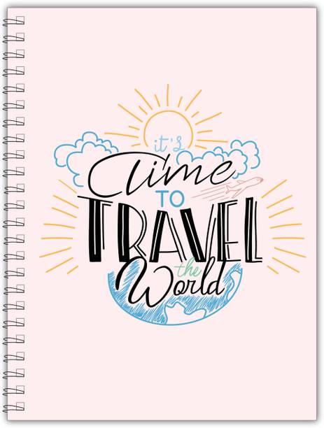 TimeWise Travel Journal For Adults and Kids, Journey Book A5 Journal Unruled 130 Pages